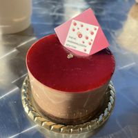 Raspberry chocolate mousse   at The Vegan Marshmallooow in Tokyo