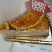 Valencia Orange cheesecake  at The Vegan Marshmallooow in Tokyo