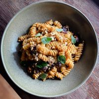 Sun-dried tomatoes, hazelnut and fresh oregano pesto with fusilli pasta and roasted cauliflower *VG *GFA at Francesca's Italian Kitchen in Christchurch