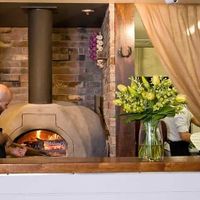 Wood-fired oven for the best quality pizzas at Francesca's Italian Kitchen in Christchurch