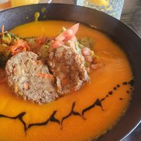 Love Loaf on tomato soup at Ka Papa Cuisine in Sarasota