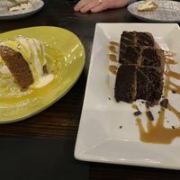 Chocolate cake and lemon lavender   at Ka Papa Cuisine in Sarasota