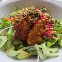 Rabbit salad at Clean Cafe in Ubud