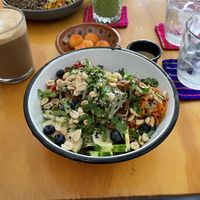 Thai cacahuate bowl  at Calmate Cafe in Puerto Vallarta