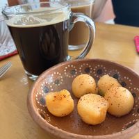 Complimentary fruit with breakfast; delicious !  at Calmate Cafe in Puerto Vallarta