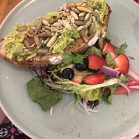 Avocado toast  at Calmate Cafe in Puerto Vallarta