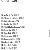 Lots of vegan options on menu or can be made vegan  at Indian Delights in Lanzarote