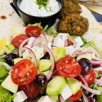 Greek mezze platter   at Parsley and Thyme in Silves