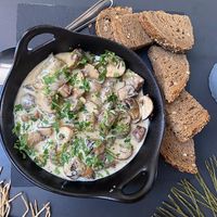 Creamy garlic mushrooms   at Parsley and Thyme in Silves