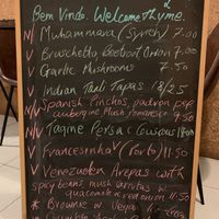 Menu  at Parsley and Thyme in Silves