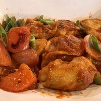 Chili C-Momo (dumplings)  at CAFEMANDU in Irving