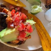 Sweet potato black bean tacos at Swell Surf in El Paredon