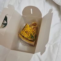 Sweet corn "cheese" cake at Pengohoda - 펜고호다 in Jeju