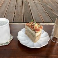 Vegan, gluten-free fig cake  at Pengohoda - 펜고호다 in Jeju