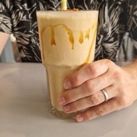 Biscoff milkshake at Slice + Dice in Norwich