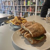 Sausage Ciabbata  at Slice + Dice in Norwich