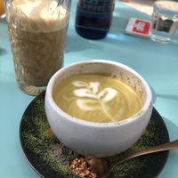 Dirty matcha, and oat late  at Faire Brunch & Drinks in Barcelona