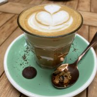 Café con leche de almendras  at Faire Brunch & Drinks in Barcelona