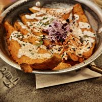 Sweet potato & PB truffle mayo  at Faire Brunch & Drinks in Barcelona