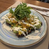 Avocado toast with tofu scramble   at Faire Brunch & Drinks in Barcelona