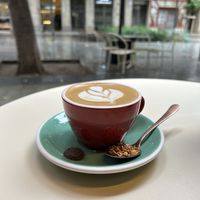 Flat white  at Faire Brunch & Drinks in Barcelona