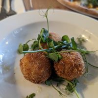 Cauliflower cheese arancini at The Abinger Hatch in Dorking