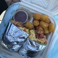 Breakfast burrito   at Vegan Mob in San Bruno