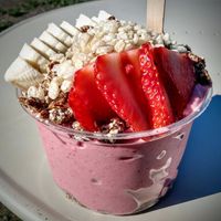 Strawberry Storm bowl at Stormy's Food Truck in Chilliwack