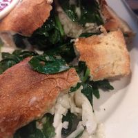 Unmelted Daiya cheese on Calzone at Pizzeria Bacio Ristorante in Poughkeepsie