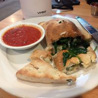Spinach calzone at Pizzeria Bacio Ristorante in Poughkeepsie