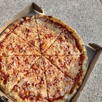 large cheese pizza!  at Pizzeria Bacio Ristorante in Poughkeepsie