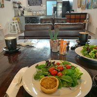 Table or lounge seating  at The Long Wall Cafe in Korumburra