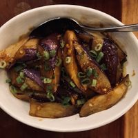 Eggplant garlic sauce at Burma Love in San Francisco