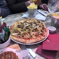 Meatfeast pizza at The Woolpack in Wilstead