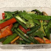 Pad Taw Hu (gluten free) with vegetables and medium spice at Thai Palm in Crows Nest