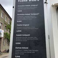 Menu at DAMAS - Vegan Kebab & Falafel in Erlangen