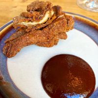 Southern Fried Blue Oyster Mushrooms   at Bistro Lupa in Copenhagen