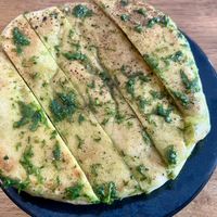 Charred flat bread   at Bistro Lupa in Copenhagen