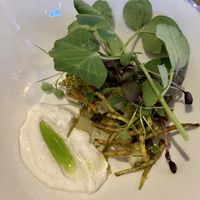 First course - potatoes, ramps and deliciousness   at Bistro Lupa in Copenhagen