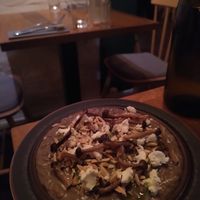 Course 4: very creamy mushroom risotto at Bistro Lupa in Copenhagen