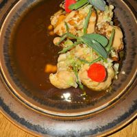 Cauliflower with umami broth   at Bistro Lupa in Copenhagen