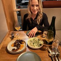 Celeriac noodles with seaweed and hing

3 types of pumpkins one with blackened quinoa coating it and black current jam, the other pickled and the other puréed  at Bistro Lupa in Copenhagen