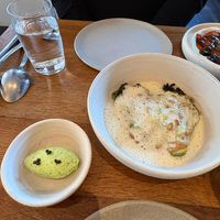 Gem lettuce-dish, Bean dip and ramson butter at Bistro Lupa in Copenhagen
