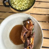 Mushroom and risotto style potatoes   at Bistro Lupa in Copenhagen