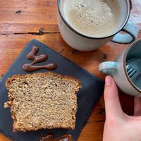 Banana bread and coffee  at Tagua in Uvita