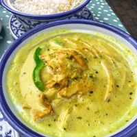 Thai Green Curry with vegan chicken at Thai Garden in Galway