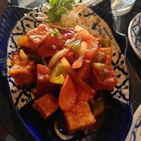 Sweet sour stir fry at Thai Garden in Galway