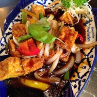 Basil stir fry at Thai Garden in Galway