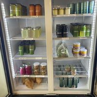 Fresh juices, cashew cheese, kombucha, parfait, granola etc.   at The Country Eatery in Kahuku
