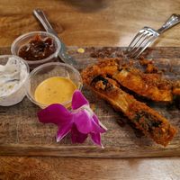 Truffle fries (half eaten 😋) at Island Vintage Wine Bar in Honolulu